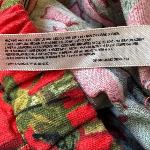 LILKA Anthropologie Doting Deer Red Green Jungle Lounge Pants - Size S - Picture 13 of 15